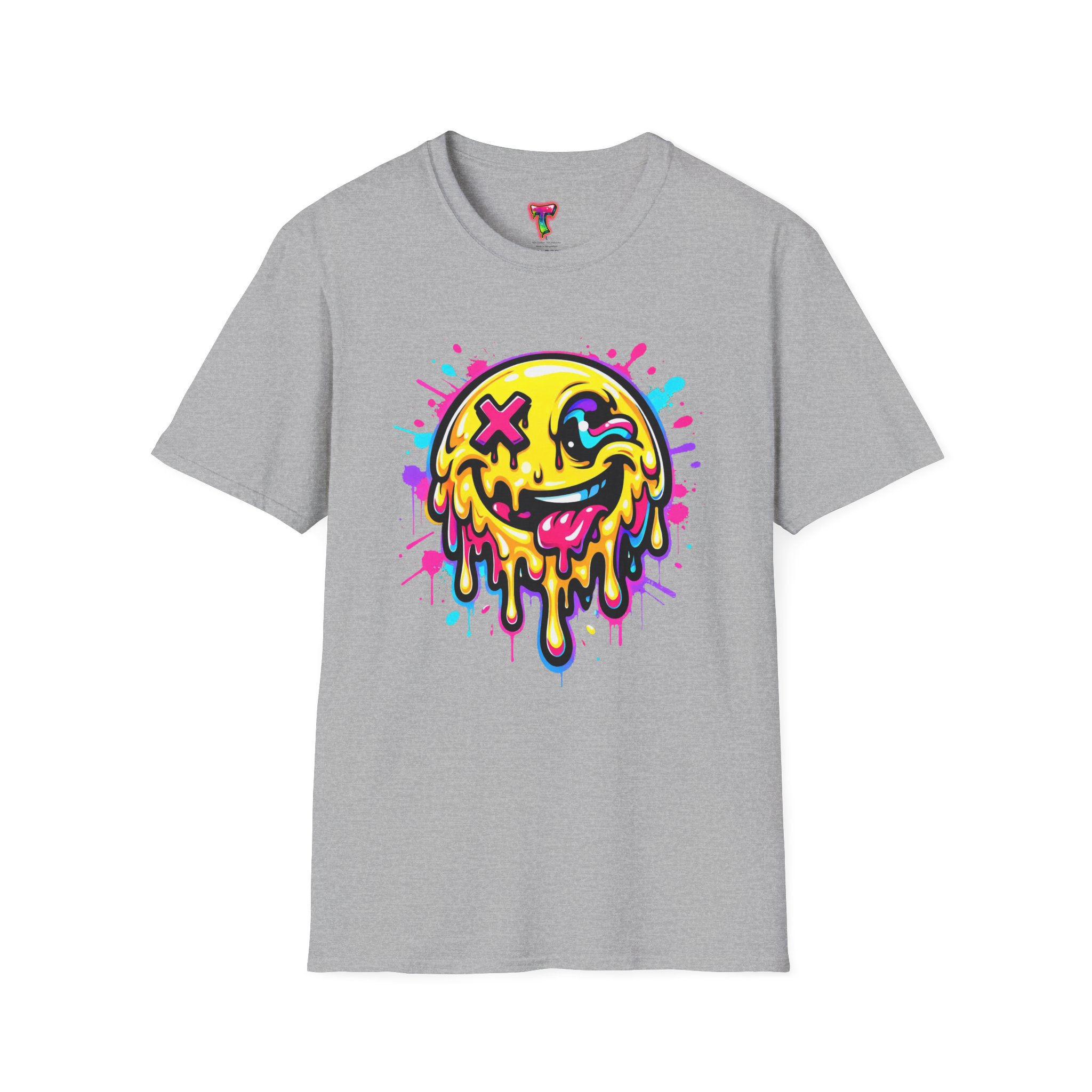 Drippy Neon Smiley T-Shirt - Ảnh 13