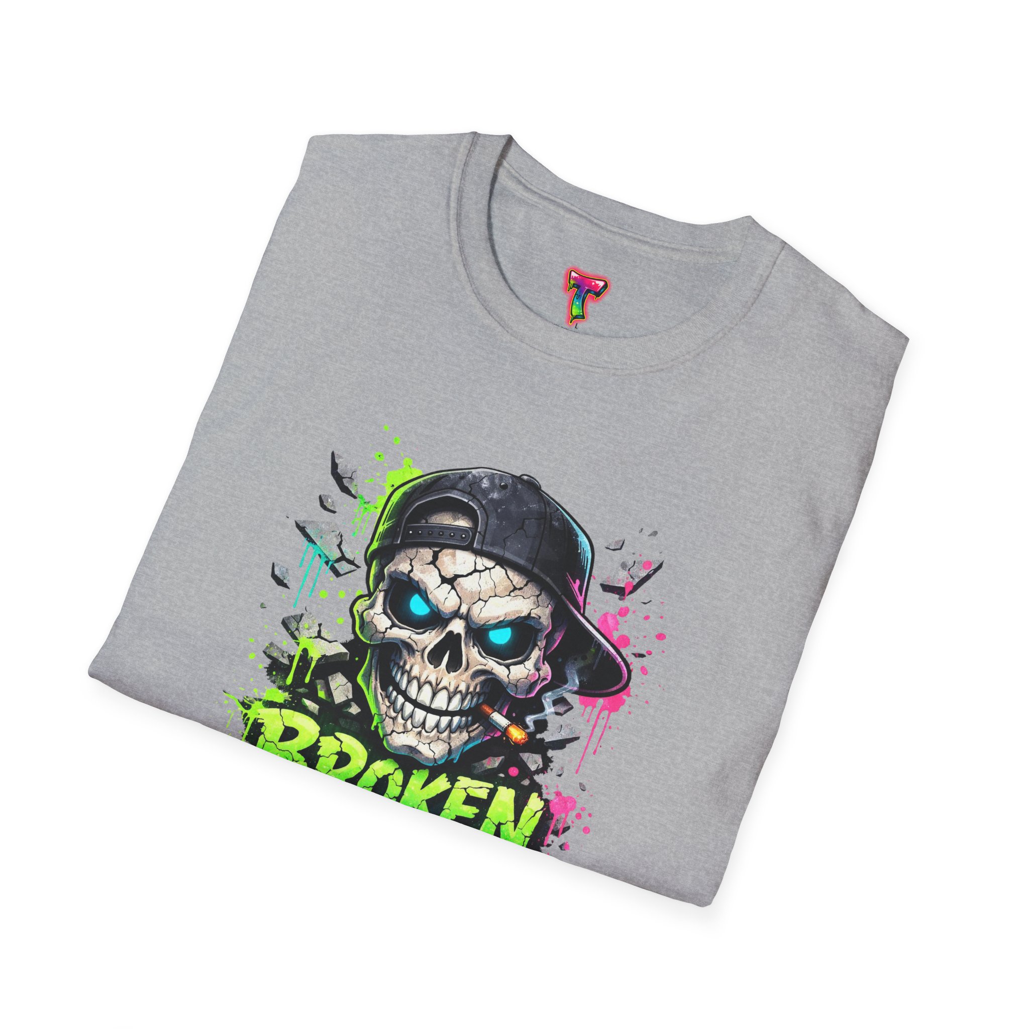 'Broken But Cool' Skull Graphic Tee - Ảnh 4