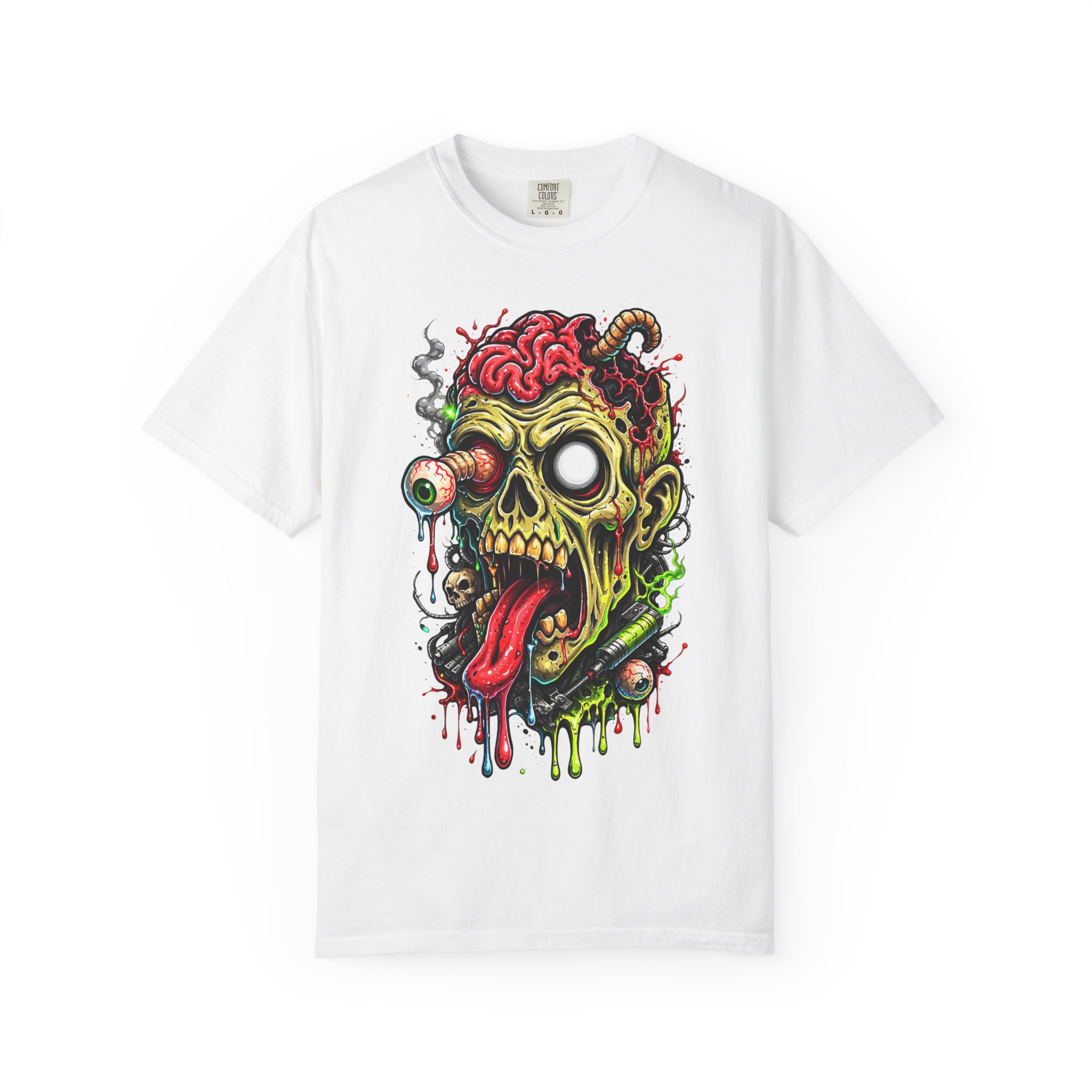Zombie Skull Graphic T-Shirt - Ảnh 5