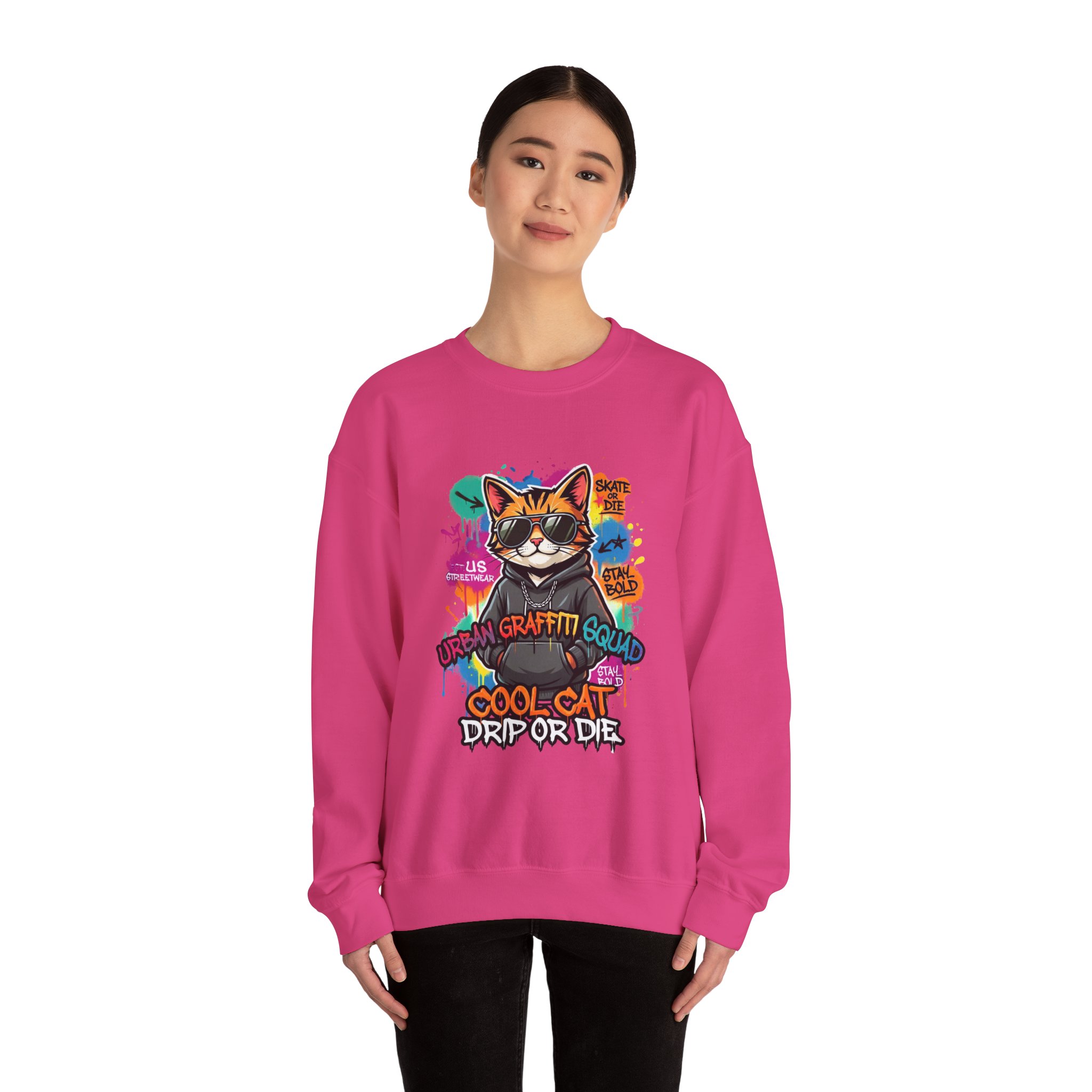Graffiti Cool Cat Sweatshirt - Ảnh 48