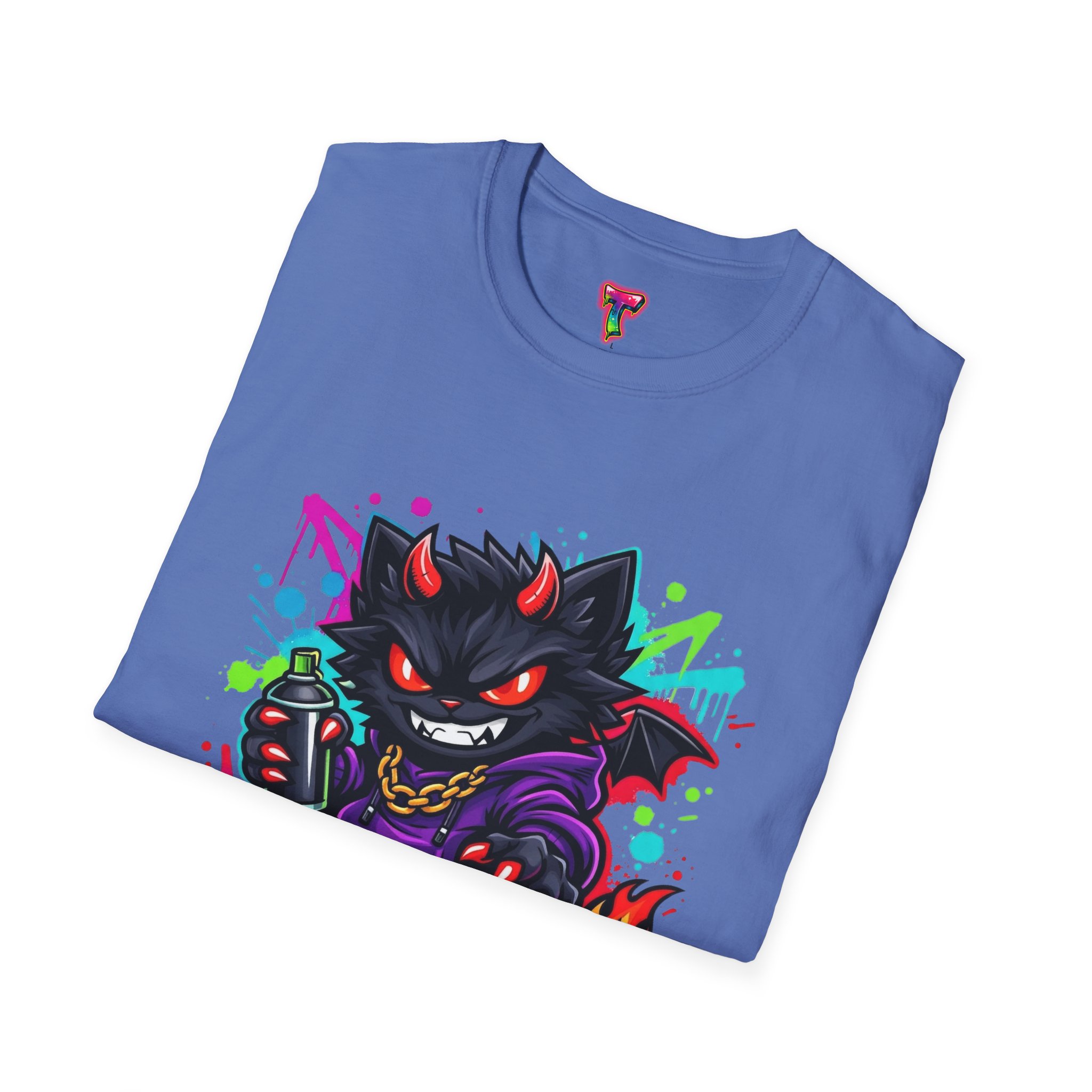 Graffiti Demon Cat T-Shirt - Ảnh 36