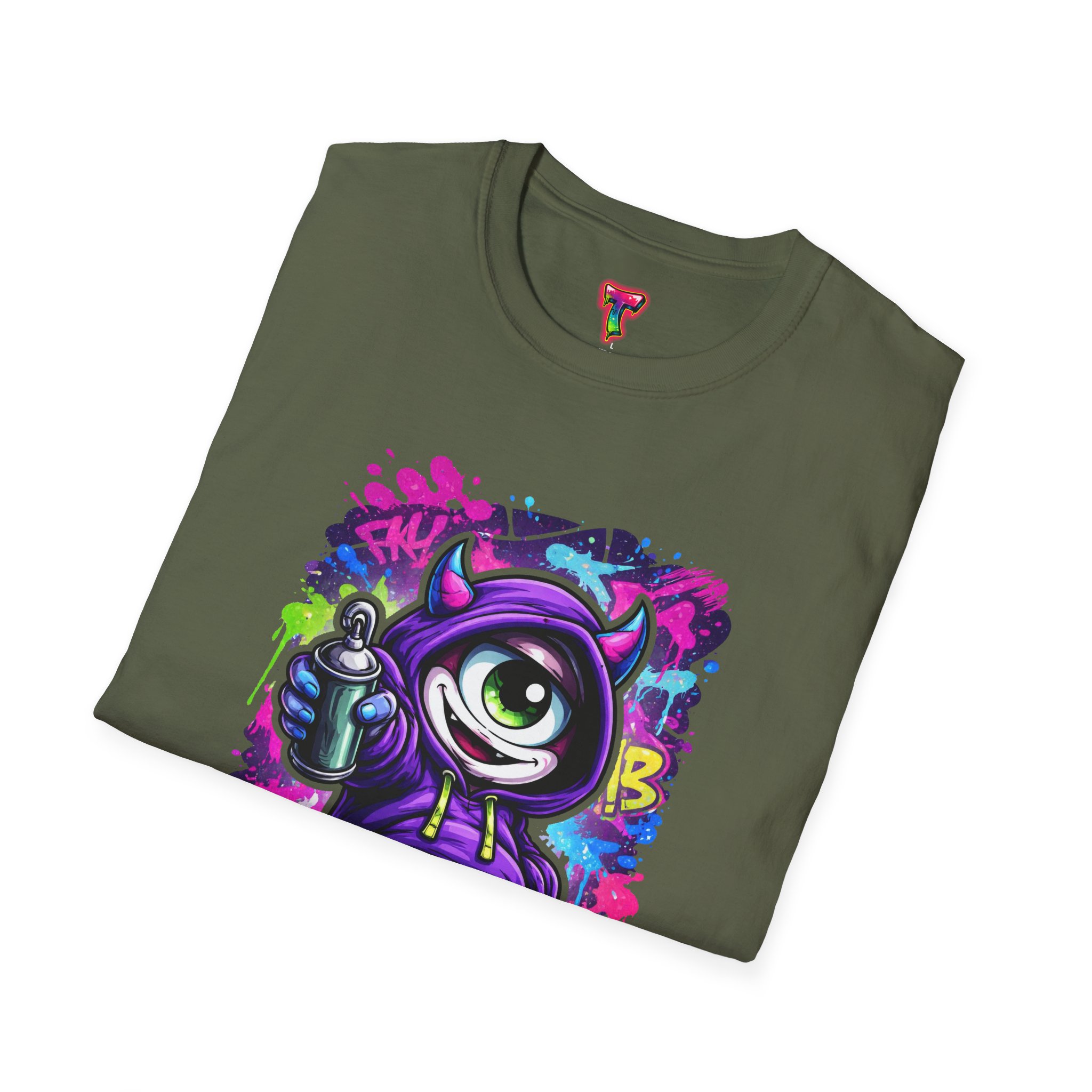 Graffiti Cyclops Cat T-Shirt - Ảnh 28