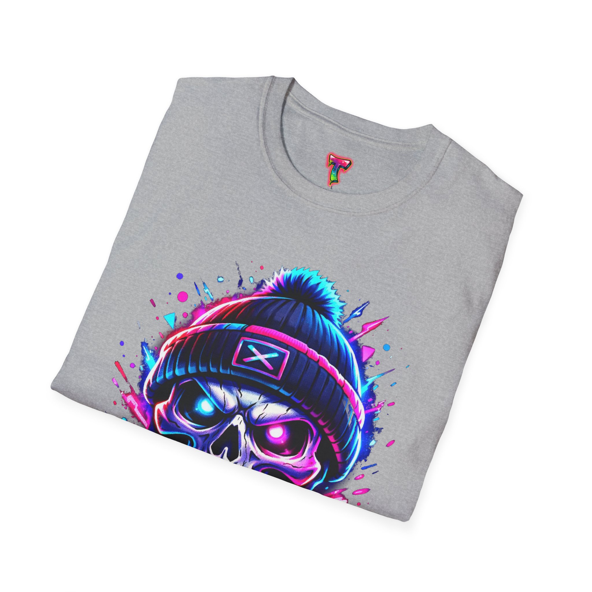 Neon Skull Beanie T-Shirt - Ảnh 16