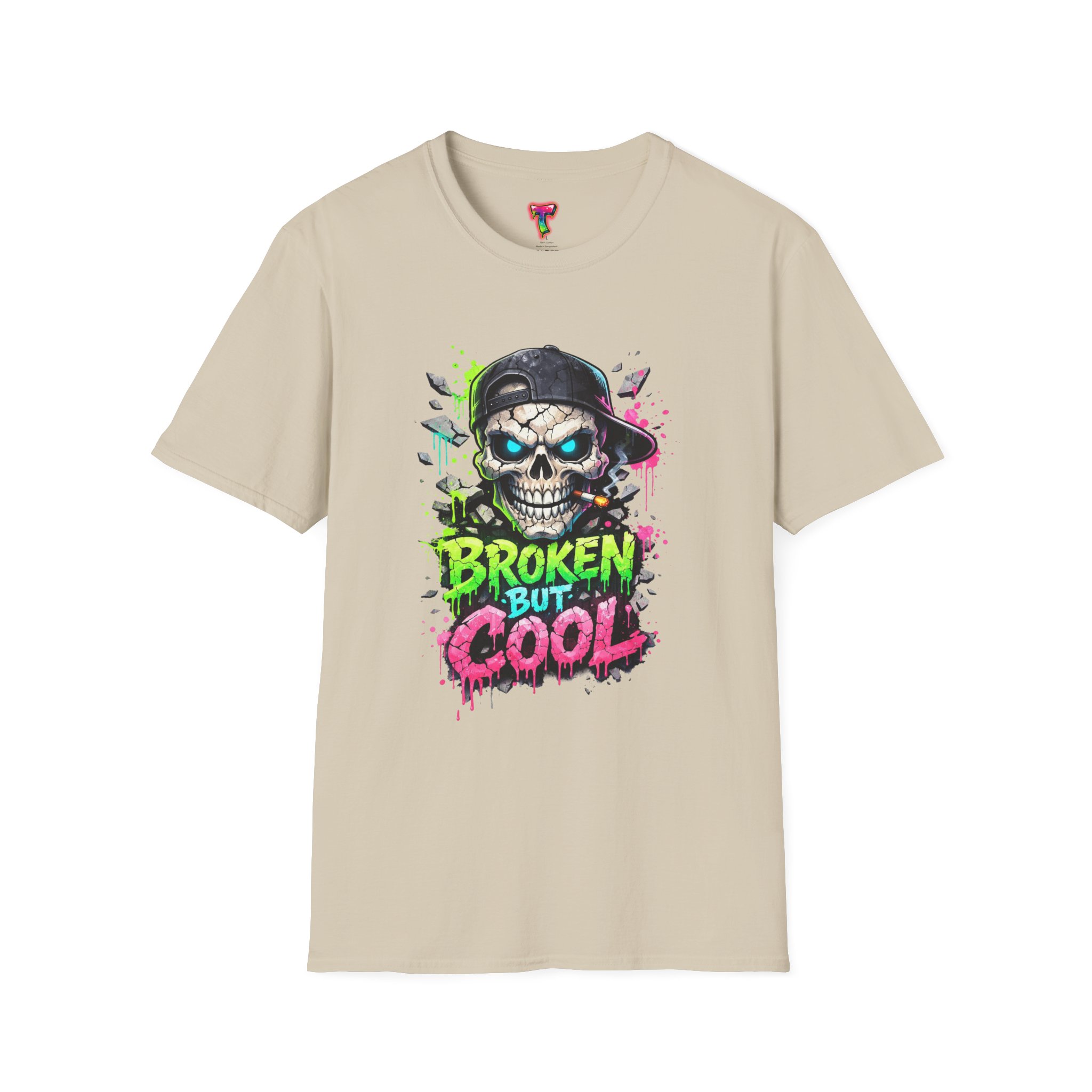 'Broken But Cool' Skull Graphic Tee - Ảnh 13