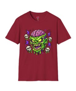Zombie Brain Skull T-Shirt