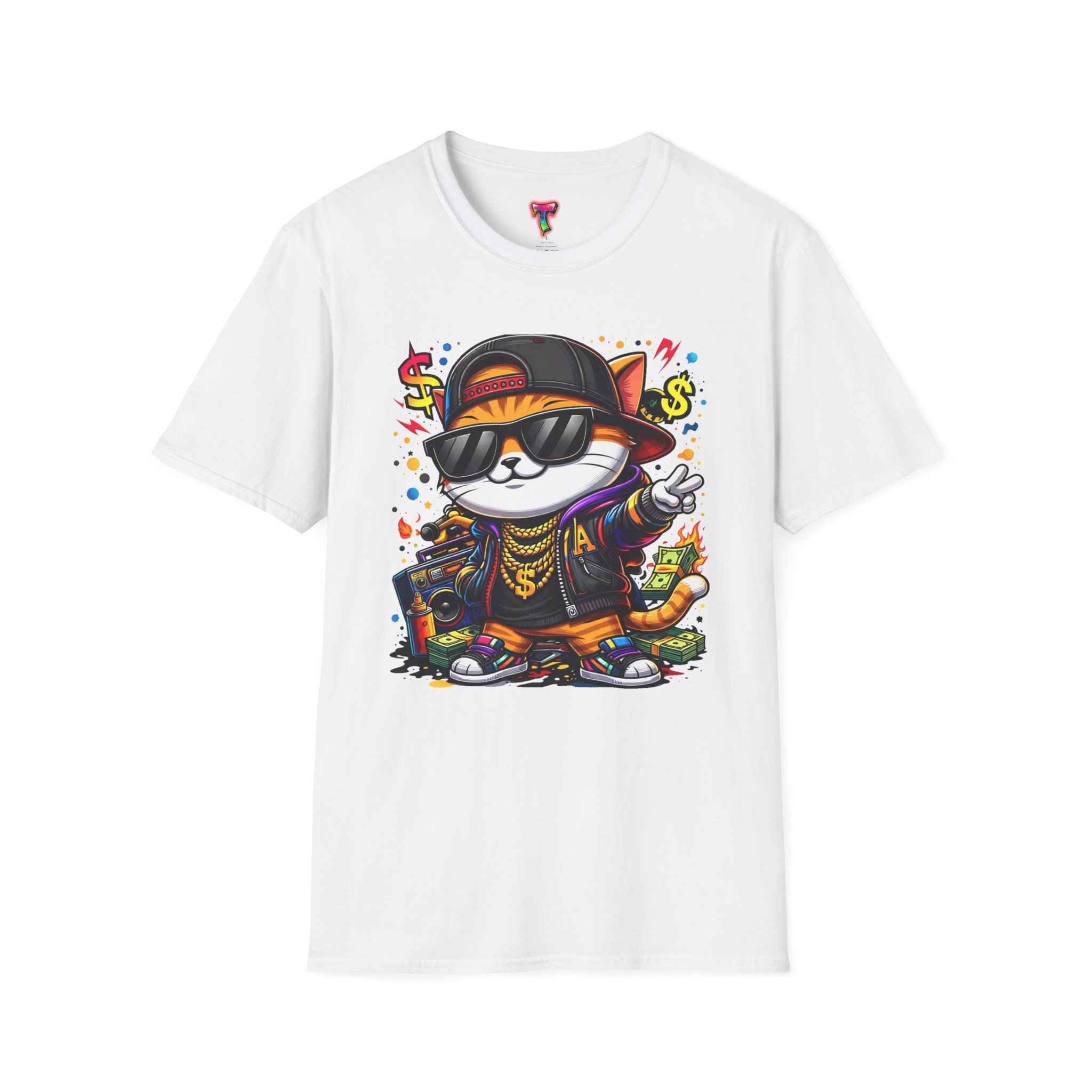 Cool Hip-Hop Cat T-Shirt - Ảnh 5