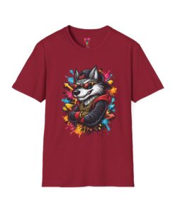 Cool Streetwear Wolf with Sunglasses & Gold Chain