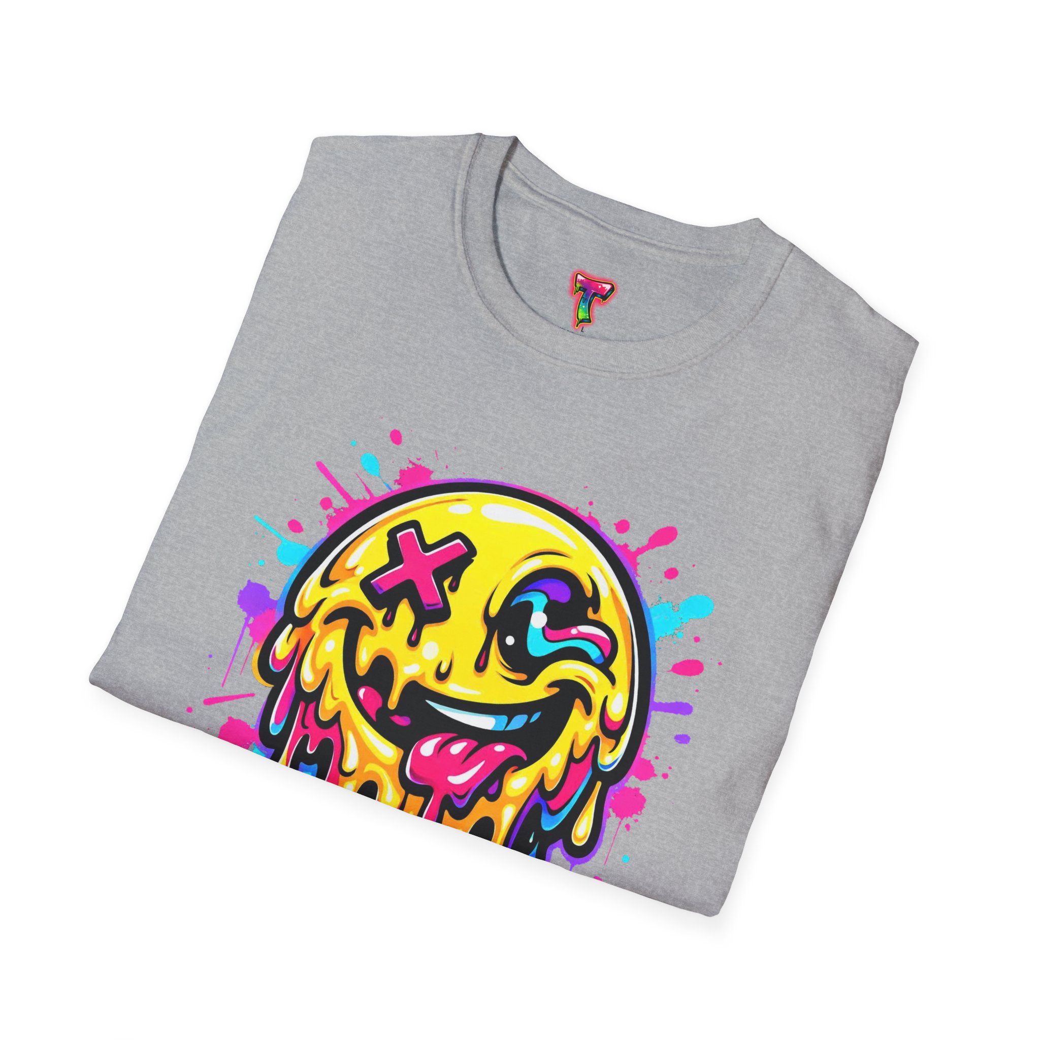 Drippy Neon Smiley T-Shirt - Ảnh 16
