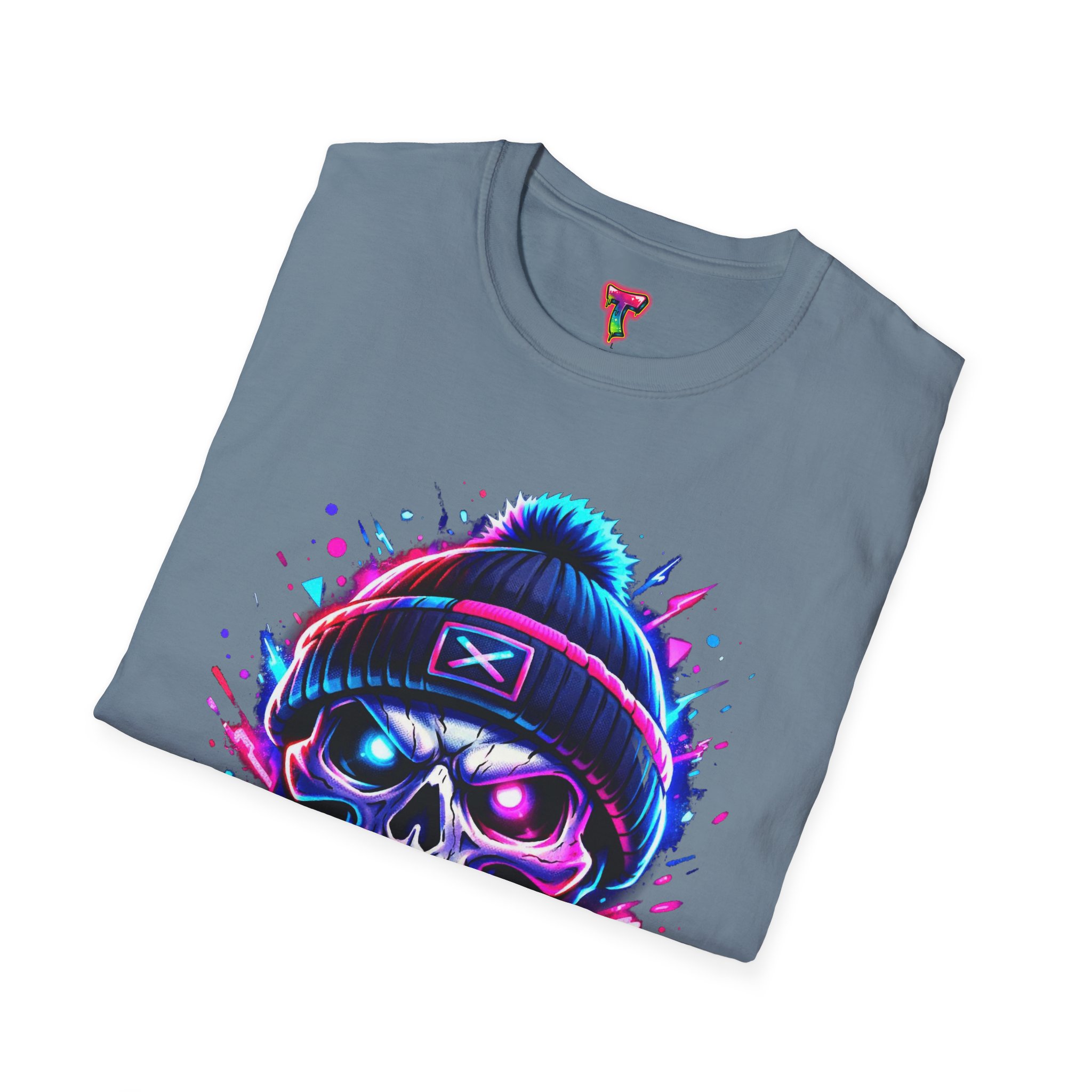 Neon Skull Beanie T-Shirt - Ảnh 36