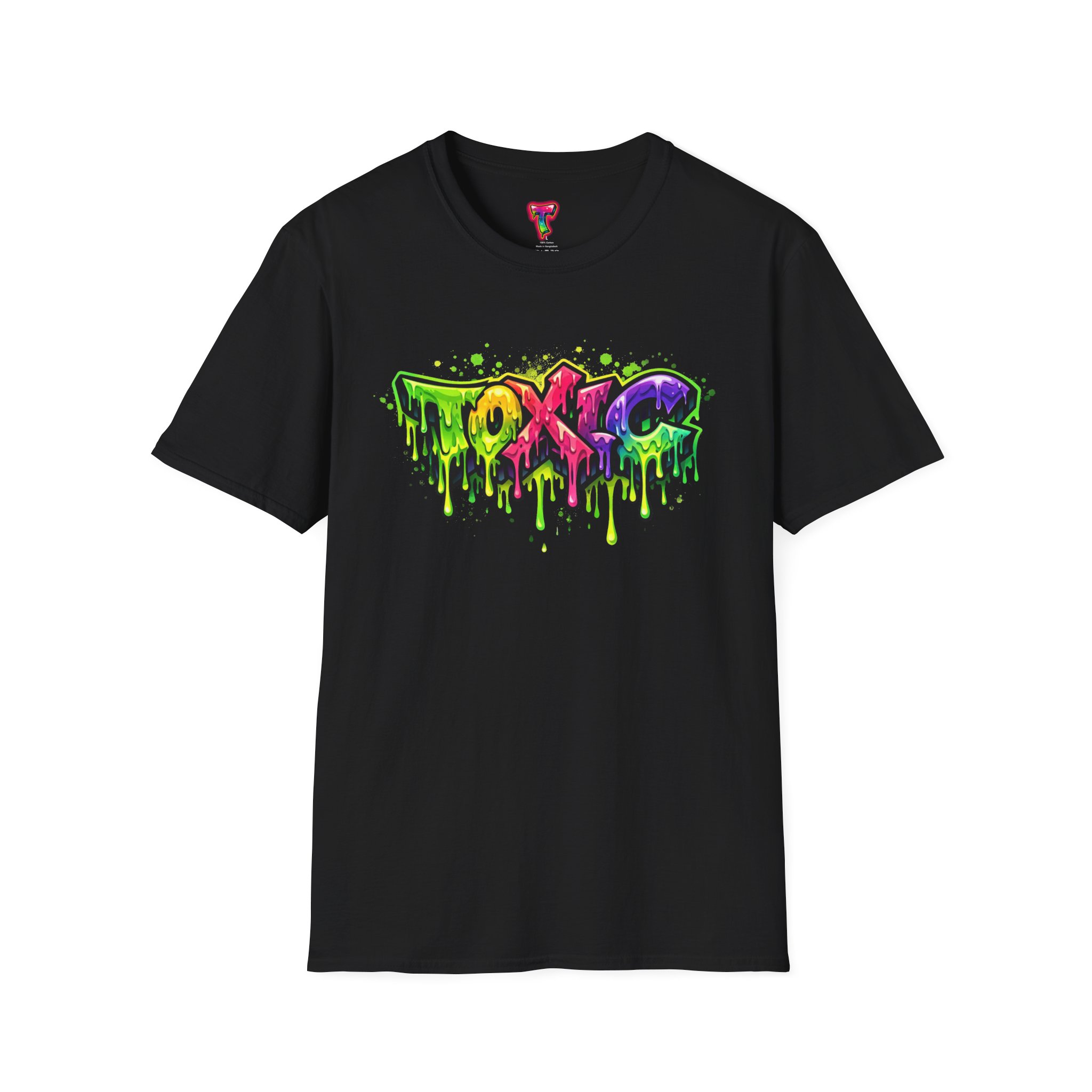 'TOXIC' Neon Graffiti Drip Streetwear Tee - Ảnh 5
