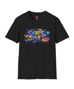 Shaped Shift Colorful Graffiti T-Shirt