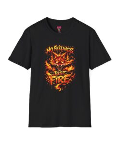 "No Feelings Just Fire" Fiery Demon Graphic Tee