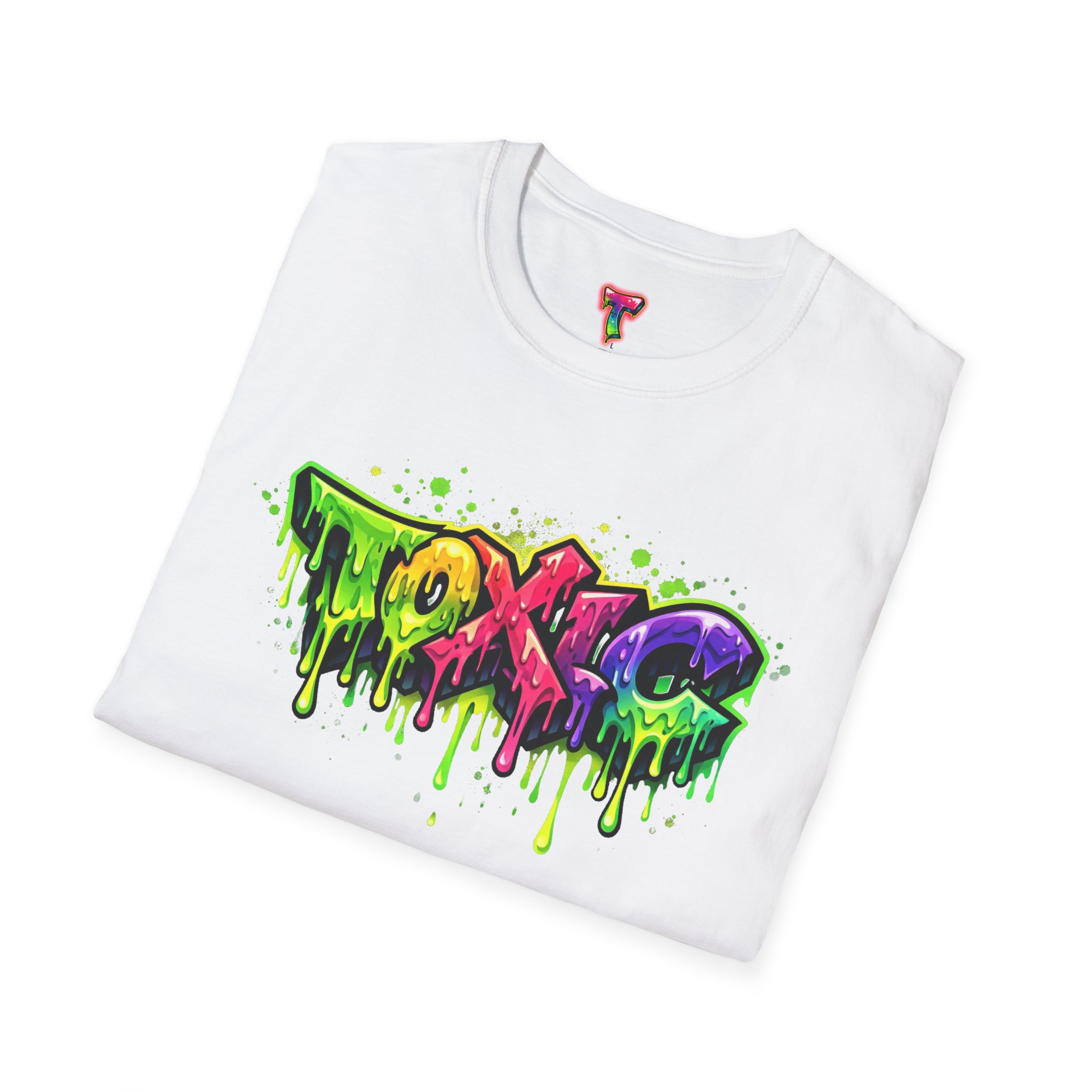 'TOXIC' Neon Graffiti Drip Streetwear Tee - Ảnh 4