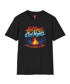 "Hot Days Cool Nights" Retro Outdoor Graphic T-Shirt