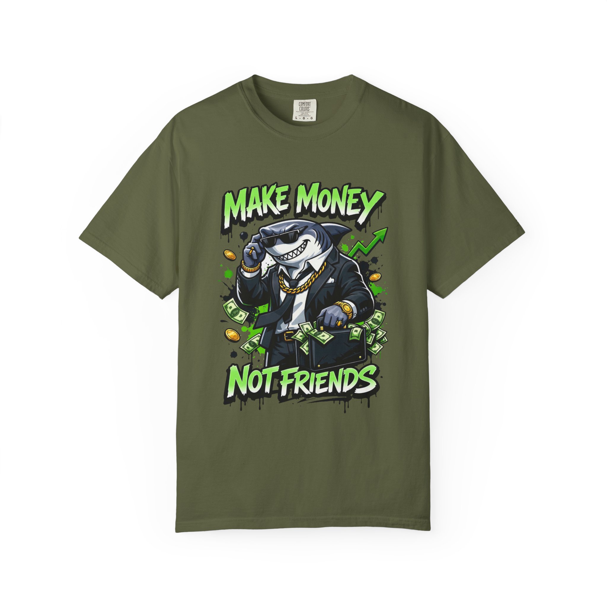 Make Money Not Friends Shark Graphic T-Shirt - Ảnh 17