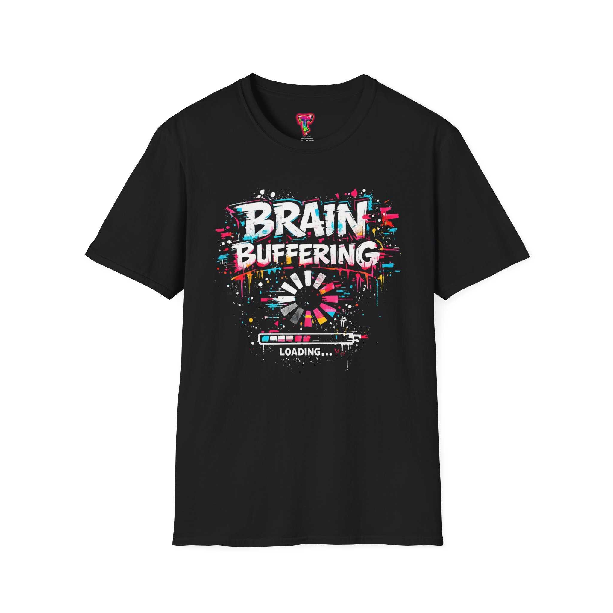 Colorful Retro Glitch Graphic Tee